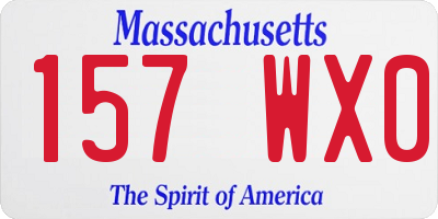 MA license plate 157WX0