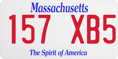 MA license plate 157XB5