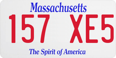 MA license plate 157XE5