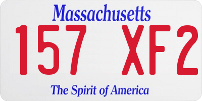 MA license plate 157XF2