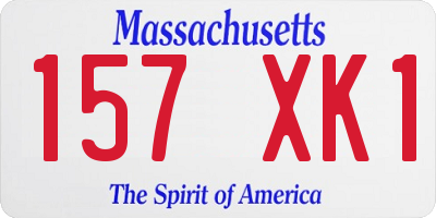 MA license plate 157XK1
