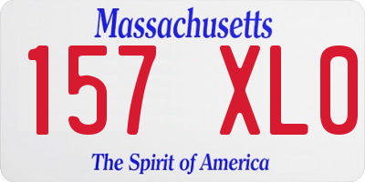MA license plate 157XL0