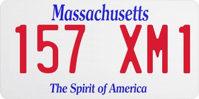 MA license plate 157XM1