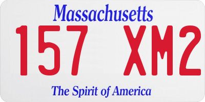 MA license plate 157XM2