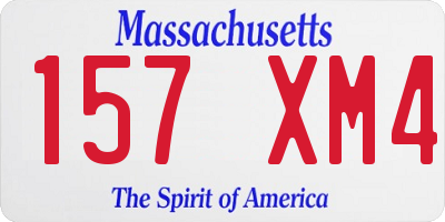 MA license plate 157XM4