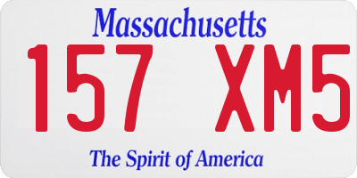 MA license plate 157XM5
