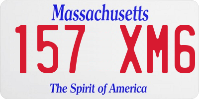 MA license plate 157XM6