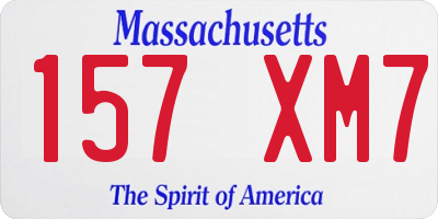 MA license plate 157XM7