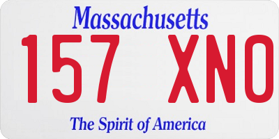 MA license plate 157XN0