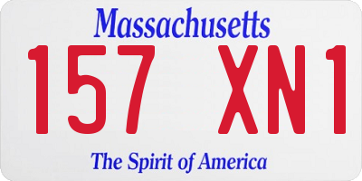 MA license plate 157XN1