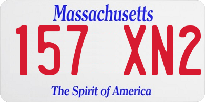 MA license plate 157XN2
