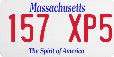 MA license plate 157XP5
