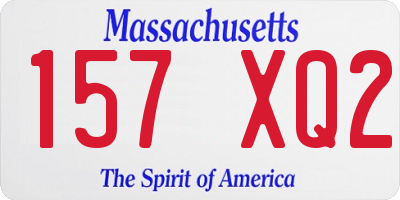 MA license plate 157XQ2