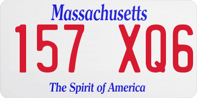 MA license plate 157XQ6