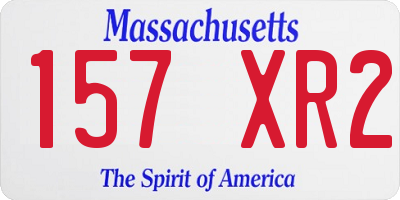 MA license plate 157XR2
