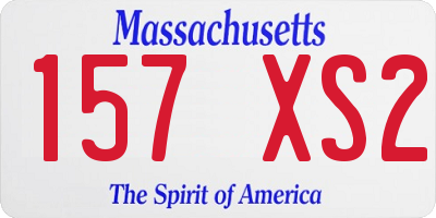 MA license plate 157XS2