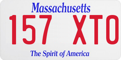 MA license plate 157XT0