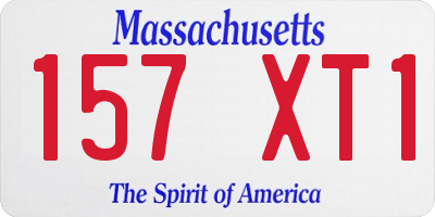 MA license plate 157XT1