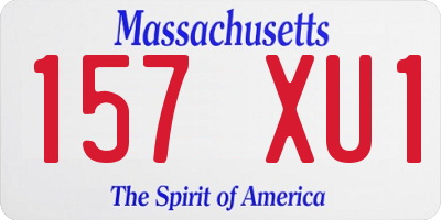 MA license plate 157XU1