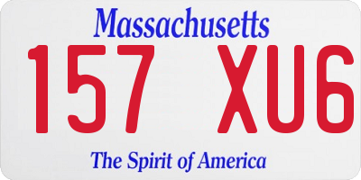 MA license plate 157XU6