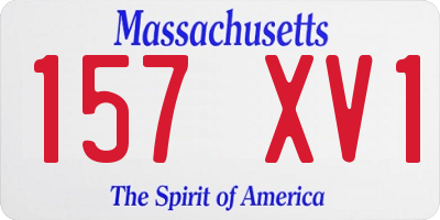 MA license plate 157XV1