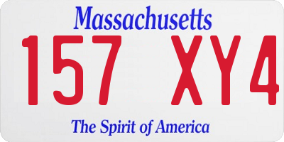 MA license plate 157XY4