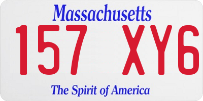 MA license plate 157XY6