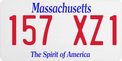 MA license plate 157XZ1