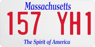 MA license plate 157YH1