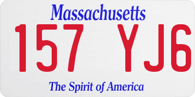 MA license plate 157YJ6