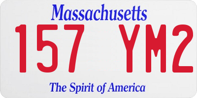 MA license plate 157YM2