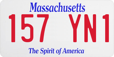 MA license plate 157YN1