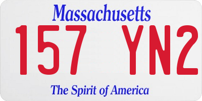 MA license plate 157YN2