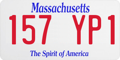 MA license plate 157YP1