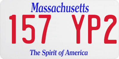 MA license plate 157YP2