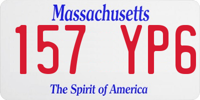 MA license plate 157YP6