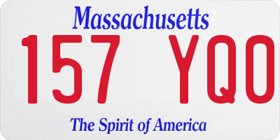 MA license plate 157YQ0