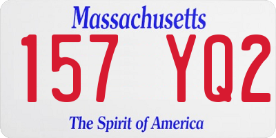 MA license plate 157YQ2