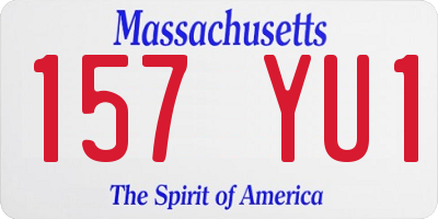 MA license plate 157YU1