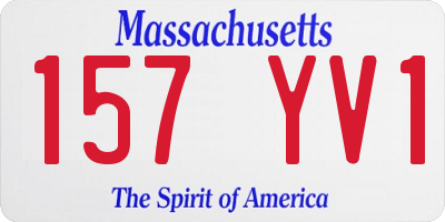 MA license plate 157YV1