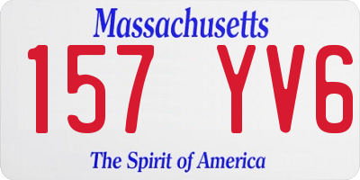 MA license plate 157YV6