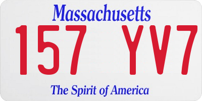 MA license plate 157YV7