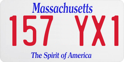 MA license plate 157YX1