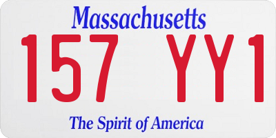 MA license plate 157YY1