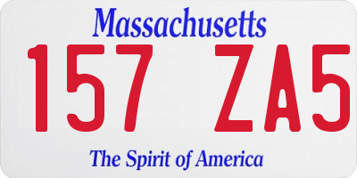 MA license plate 157ZA5
