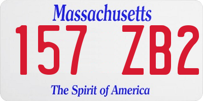 MA license plate 157ZB2