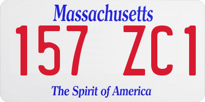 MA license plate 157ZC1