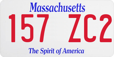 MA license plate 157ZC2