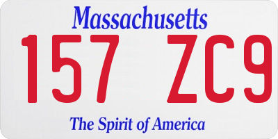 MA license plate 157ZC9