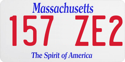 MA license plate 157ZE2